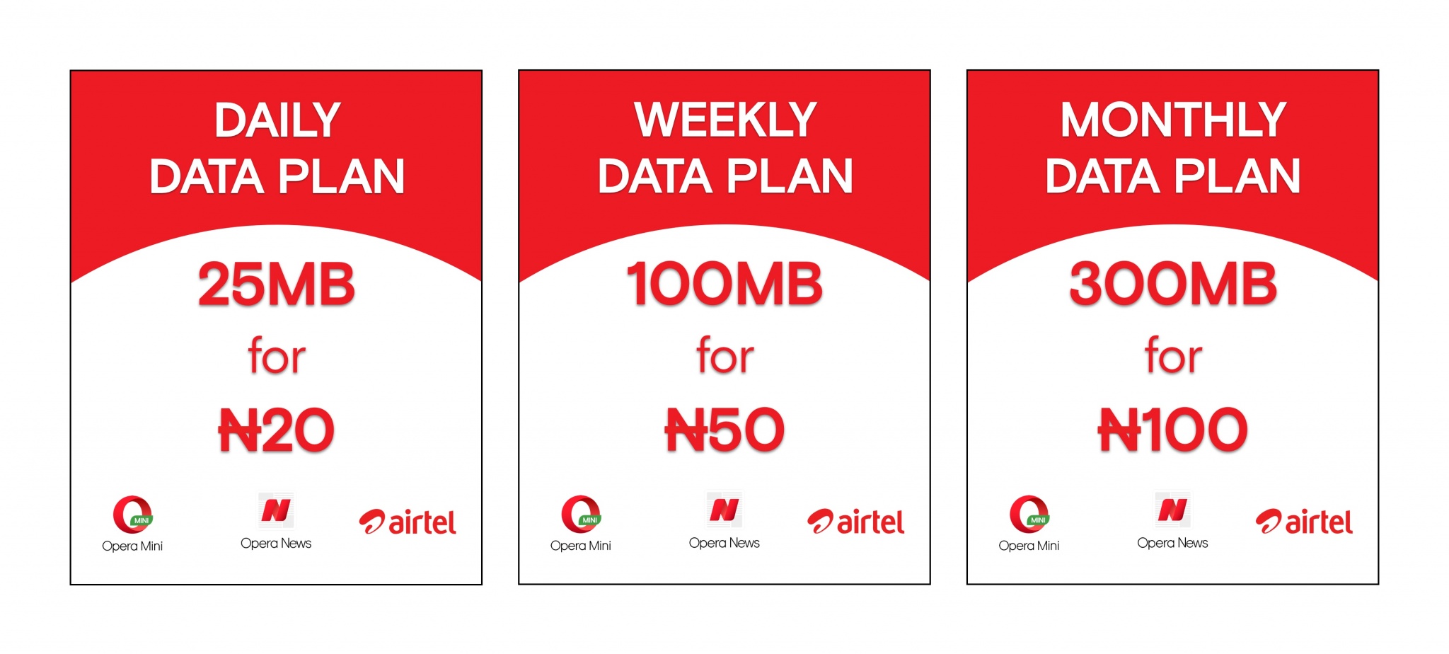 This is how you get data plans with Airtel and OperaOpera Africa