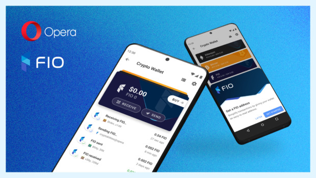 FIO Protocol integration in Opera for Android - wallet balance and crypto handle