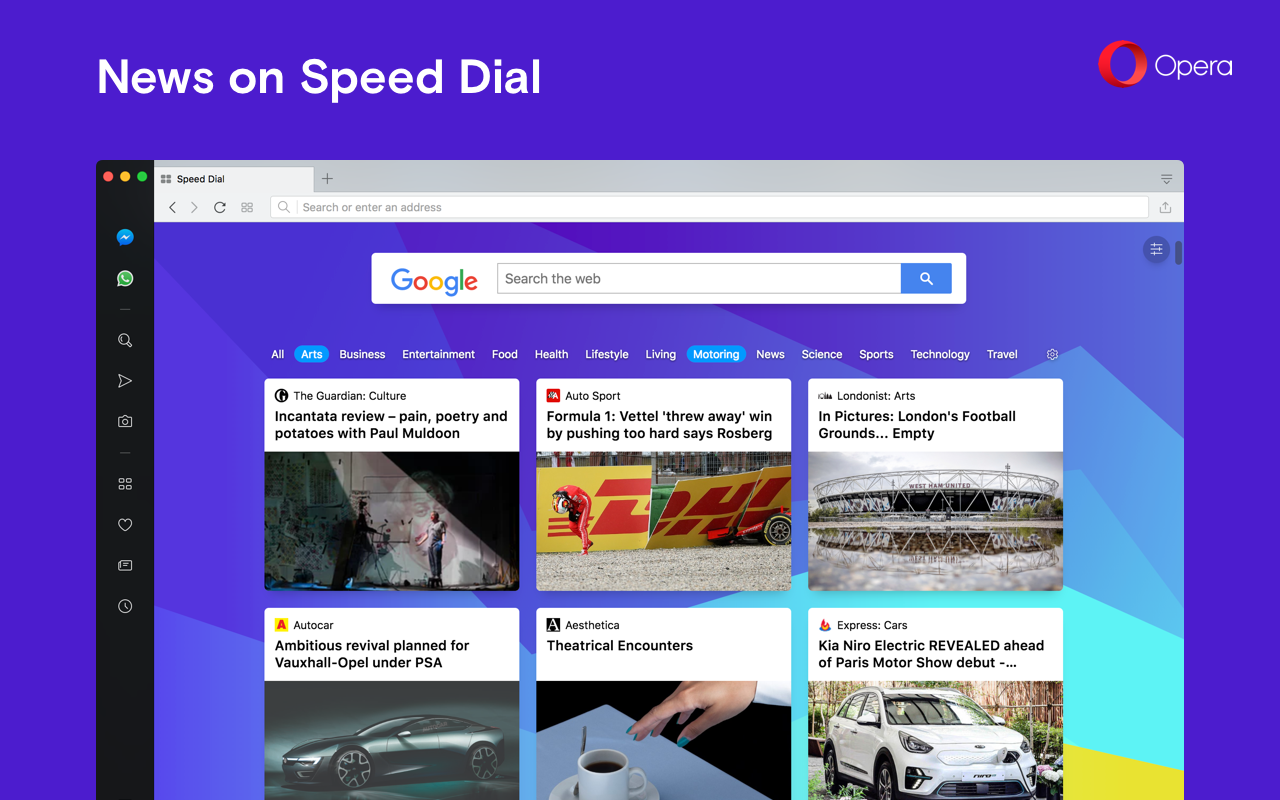 Opera 54 Introduces News Articles On Speed Dial And A Simplified Browser Restoration Page Blog Opera Desktop