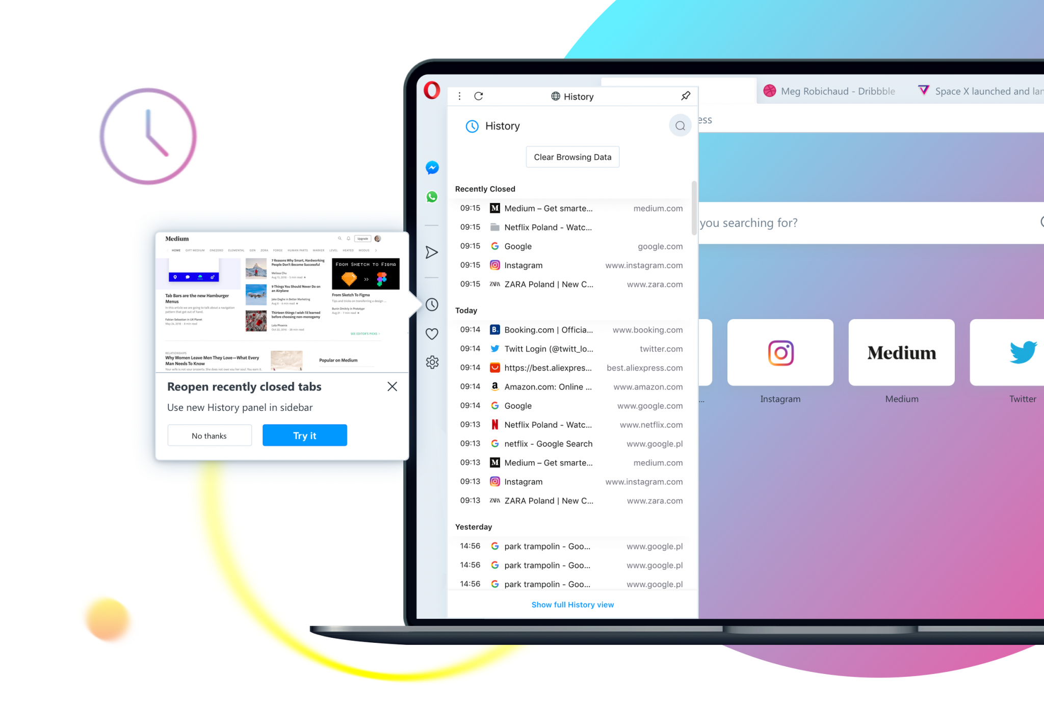 Opera 66 initial release makes it easier to reopen closed tabs and to ...