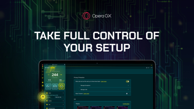 Opera GX w. GX Cleaner and new color themes