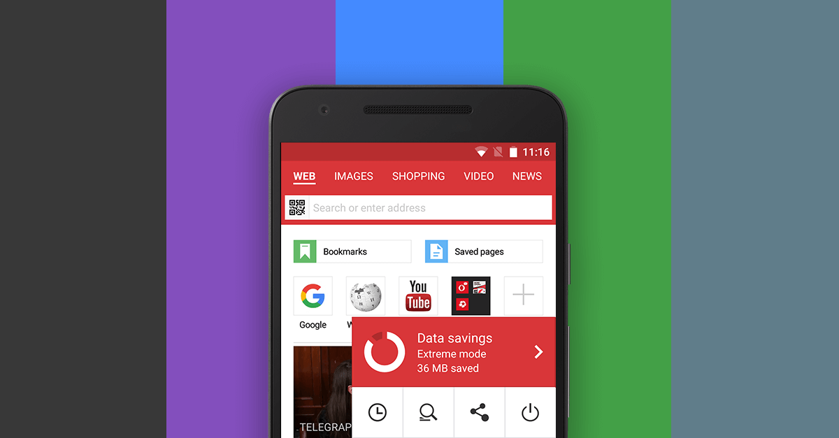 Opera Mini for Android Ad blocker, File sharing, Data savings