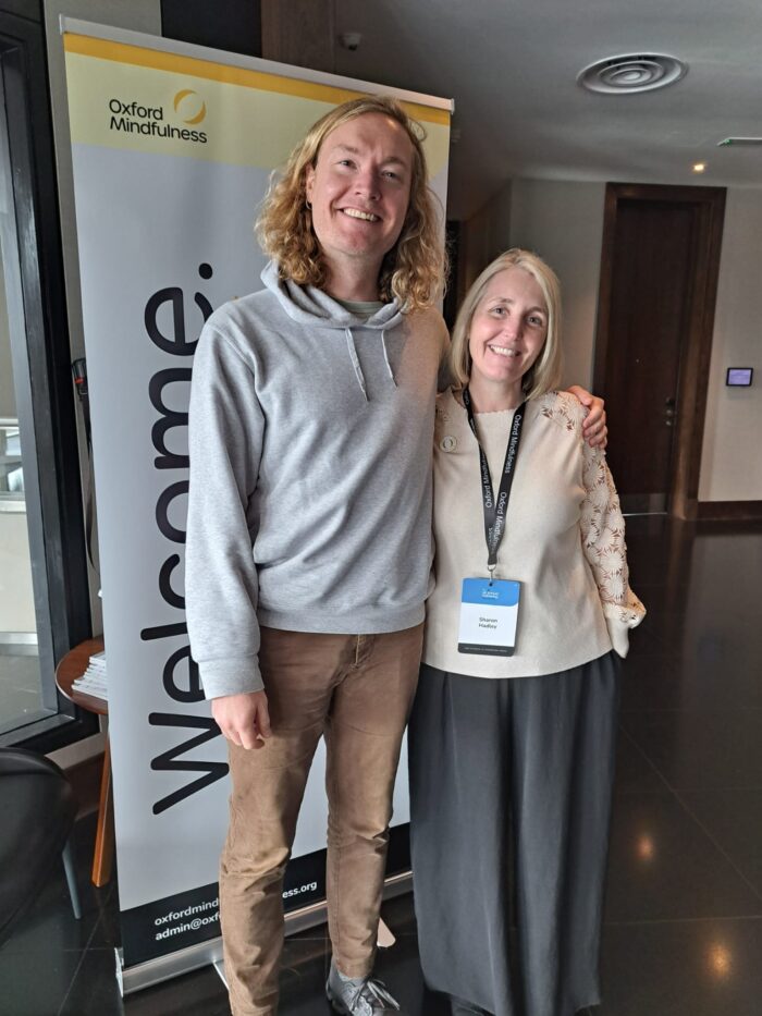 The author and Sharon Hadley, CEO of the Oxford Mindfulness Foundation.