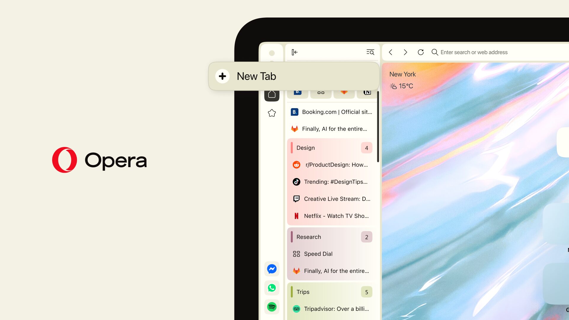 We're turning Vertical Tabs upside down, literally. We're adding the "New Tab" button at the top as well as the newly opened tabs.