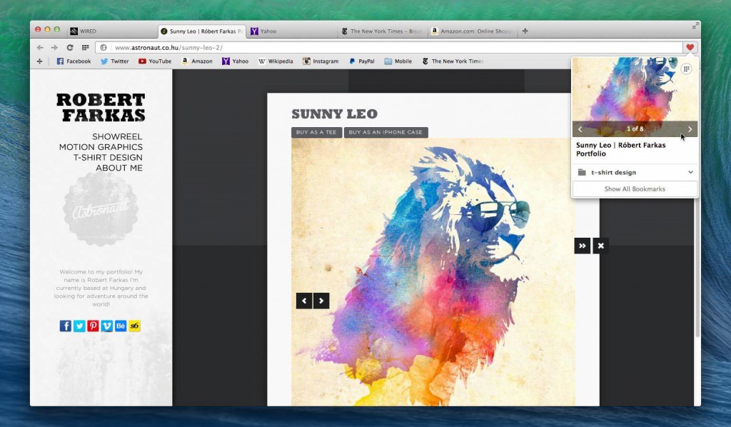Bookmark pages in Opera: choose a preview