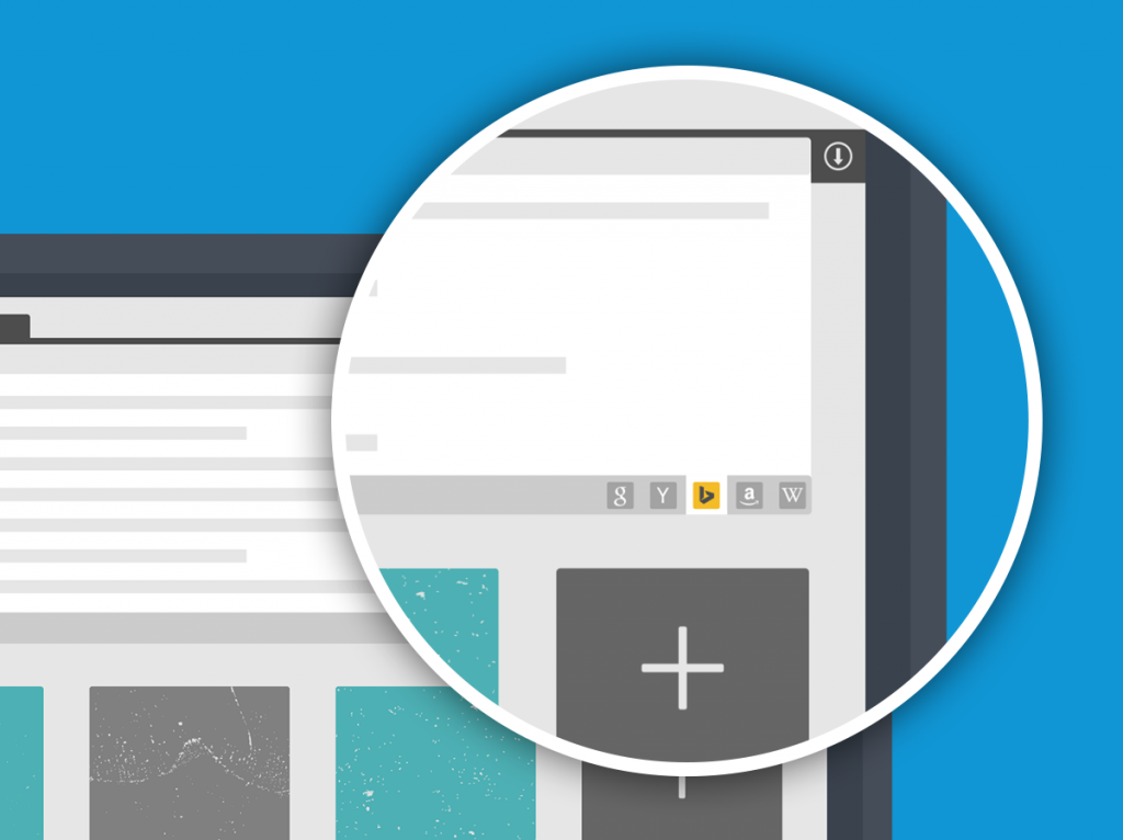 Select the search icon from the URL bar of Opera for computers.