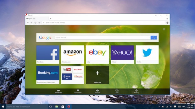 Opera browser for Windows 10