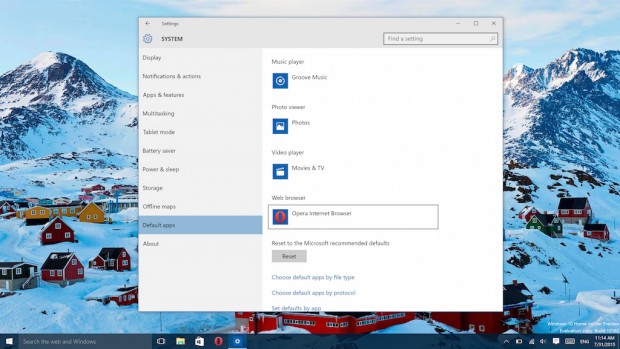 How to set Opera as the default browser on Windows 10