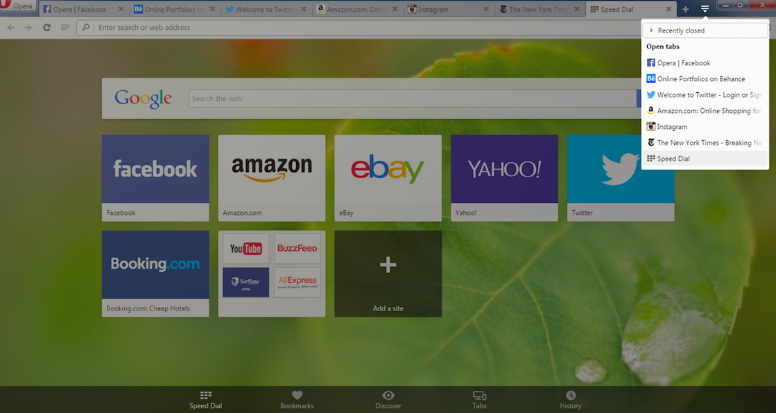View tabs easier and get sidebar extensions with Opera 30
