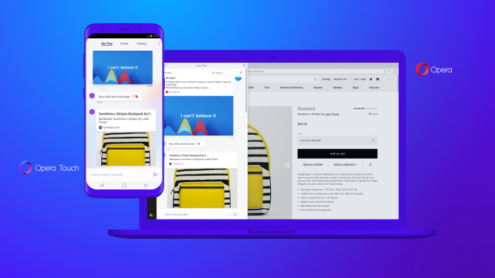 Flow in Opera Touch is secure
