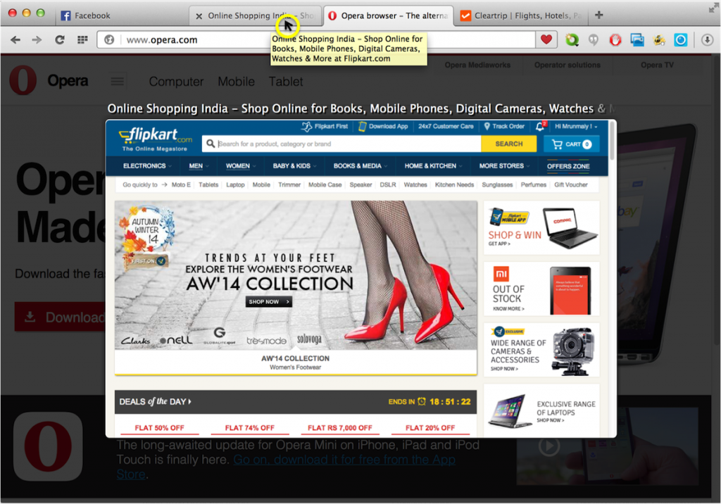 Opera Preview Tab